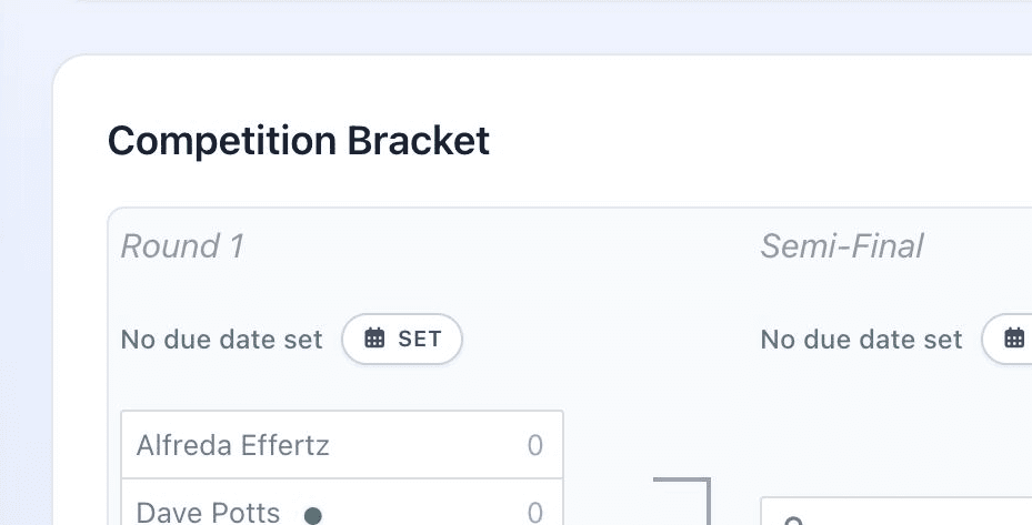 Bowlshub knockout competition bracket